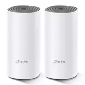TP-Link AC1200 Celodomski brezžični omrežni sistem WiFi Deco E4 (2 paketa), 2x10/100 RJ45