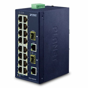 PLANET IFGS-1822TF mrežni prekidac Neupravljano Fast Ethernet (10/100) Plavo