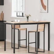 vidaXL Barska miza Naravna 110 x 55 x 105 cm Masivno borovo les