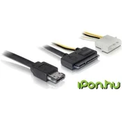 Kabel eSATA - SATA 22pin + 4pin Molex 1m Delock