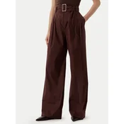 Marella Hlače iz tkanine Navile 2613131072 Rjava Relaxed Fit