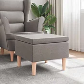 vidaXL vidaXL Stolček z lesenimi nogami taupe blago, (20700142)