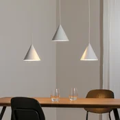 TK Lighting Cono viseča svetilka, trisvetlobna, linearna, dolžina 75 cm, bela - Dnevna soba/jedilnica - Sodobni - bela mat barva - Kovina