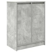Vidaxl Omarica za čevlje betonsko siva 57x34x76 cm inženirski les