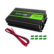 Razsmernik GREENCELL 12V 1500W (modificirani sinus)