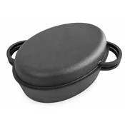 KRISBERG Litoželezna ponev za peko s pokrovom za žar 6,4 l 34 cm KS7740XXA