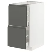 METOD / MAXIMERA Pod.ormaric, 2fronta/2vis.fioke, bela/Voxtorp tamnosiva, 40x60 cm