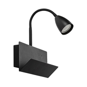 Rabalux 71089 - Zidna lampa s policom TACITO 1xGU10/25W/230V crna