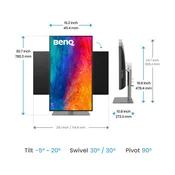 BENQ PD3225U 80cm (31,5) 4K IPS DP/HDMI/Thunderbolt MST KVM zvočniki profesionalni grafični monitor