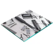 shumee Trpežna in elegantna vzorčasta steklena plošča za frizerske pripomočke 60x52 cm