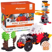 MARIOINEX Marioinex Mini Waffle Konstruktor Komplet gradbenih kock, mehke kocke za otroke, varne – 200 kosov
