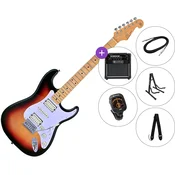SX SST57+ /HSH SET 2 3-Tone Sunburst Električna kitara
