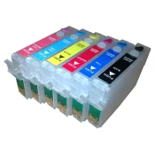 Komplet polnilnih kartuš Fenix E-T0481, E-T0482, E-T0483, E-T0484, E-T0485, E-T0486 z ARC čipom brez črnila