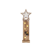 EMOS LED drveni ukrasi - Zvijezde, 48 cm, 2x AA, unutarnji, toplo bijela, s mjeracem vremena