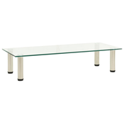 vidaXL TV stojalo prozorno 80x35x17 cm kaljeno steklo
