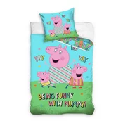 Peppa Pig OTROŠKA POSTELJNINA 140/200 cm tkanina večbarvno