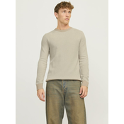JACK & JONES Muški džemper 12258139, Bež