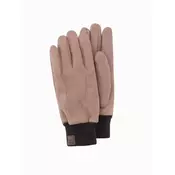 Ombre Mens eco-suede gloves with welt - brown