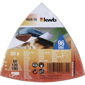 KWB set brusnih papira za trokutastu brusilicu QUICK-STICK 20/1 96mm 60-180g