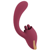 Javida - jezični vibrator 2v1 (bordó)