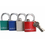 Extol Craft Ključavnica Extol Craft (77040) iz litega železa, barvna, 63 mm, 3 ključi