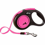 FLEXI Povodac za pse Neon Tape S 5m roze