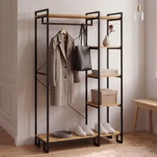 Hanah Home stalak za odecu Aristo, 90 cm, atlantski bor / crni