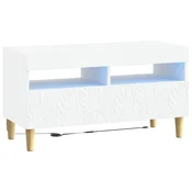 vidaXL LED TV omarica Bela Inženirski les