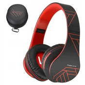 Brezžične slušalke črne in rdeče barve BLUETOOTH / MicroSD / FM