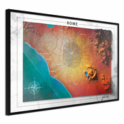 Poster - Raised Relief Map: Rome 60x40