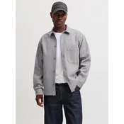 JACK & JONES Srajca JJEREGENT pegasto siva