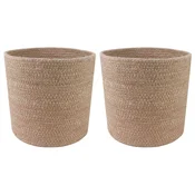 Set saksija za biljke 2 pcs Prirodna O 21 x 21 cm 100% Jut