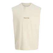 JACK & JONES Majica JORNORREBRO  rjava / bela