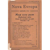 NOVA EVROPA - Knjiga XXIII. Broj 1.