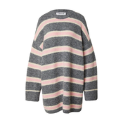 EDITED Obleka Mala Knit Dress siva/roza/bela