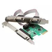 Kontroler PCI Express 1 paralel + 2 serijska RS232 porta, V.TOP, PC2PSC