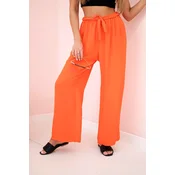 Kesi Włoski Trousers with a wide waistband orange