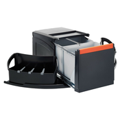 FRANKE Dodatna oprema Cube Corner (kotni) črna plastika - ročno odpiranje, 3 posode za odpadke (1 x 14 L + 2 x 18 L) 134.0055.288