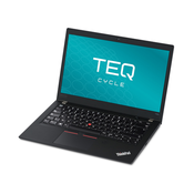 Teqcycle Lenovo ThinkPad T480s Prijenosno racunalo 35,6 cm (14) Full HD Intel® Core™ i7 i5-8250U 16 GB DDR4-SDRAM 256 GB SSD Wi-Fi 5 (802.11ac) Windows 11 Pro Crno
