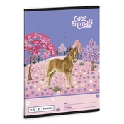 ARS UNA linirana bilježnica, A/5, 32 lista, 21–32, za 4. – 8. razred, Slatki životinji – Konj, 53625267