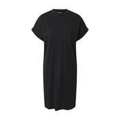 Womens T-shirt made of organic cotton, cut on the sleeve, black