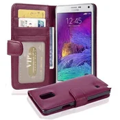 Cadorabo Cadorabo Ohišje, združljivo z Samsung Galaxy NOTE 4 v bordo vijolična - Zaščitni ovitek z magnetnim zapiranjem in 3 režami za kartice, (20548058)
