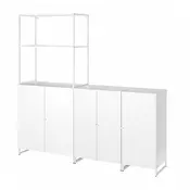 JOSTEIN Spojene police s vratima, unutra/spolja/bela, 182x44x180 cm