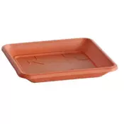 Prosperplast Kvadratni plastični podstavek za lonček 22 x 22 cm, rjav (PKWT22)