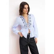 Trendyol Bluza modra / svetlo modra / temno modra