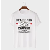 MAFIMI Muška majica Otac i sin najbolji prijatelji zauvek, Bela