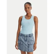 Juicy Couture Top Thin Strap JCWLV126308 Svetlo modra Slim Fit