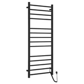 ESKINADO električni radiator za brisače, kvadraten, 600x1500 mm, 130 W, črn - Črna mat barva - 600x1500 mm - Sapho - ESKINADO - 24 - Iz nerjavečega jekla - Oblika H - Oblika H - 600 - 1500 - 130 - 14