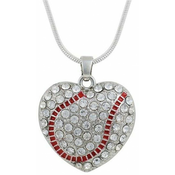 Ogrlica Gamma Silent Passion Heart-Charm Ball with Necklace - white/red