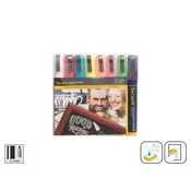 Kredni marker Securit SMA510 širina konice 2-6 mm, Asorti osnovni, 8 kosov